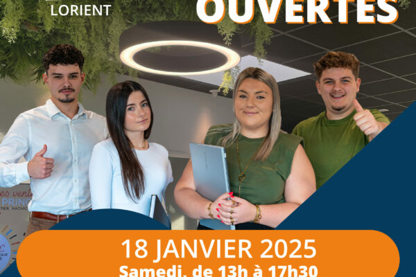 Portes Ouvertes : le 18 Janvier, venez visiter notre école de commerce 100% alternance à Lorient !